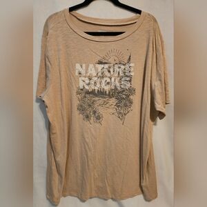 Torrid Beige Graphic Tee - Nature Rocks